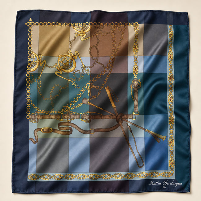 Foulard donna in pura seta – Stampa Equestre