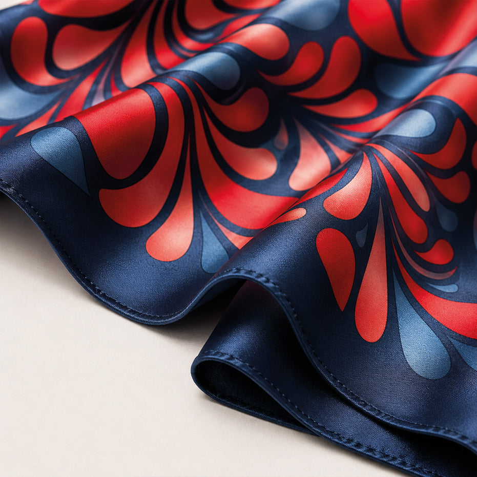 Foulard donna in pura seta – Stampa Frammenti