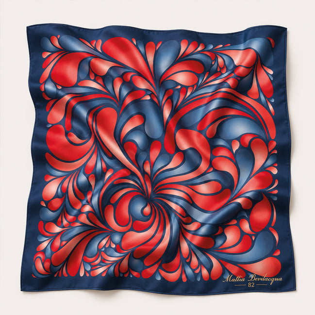 Foulard donna in pura seta – Stampa Frammenti