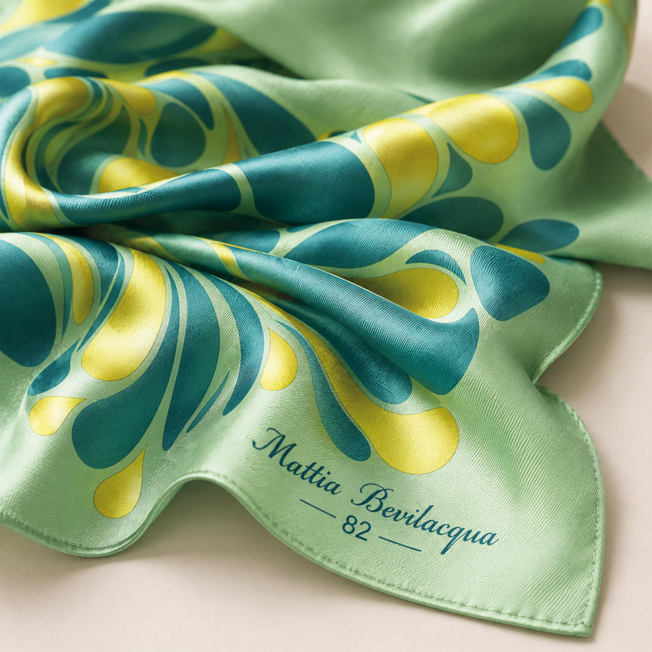 Foulard donna in pura seta – Stampa Frammenti