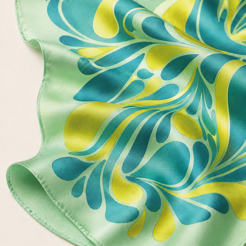 Foulard donna in pura seta – Stampa Frammenti
