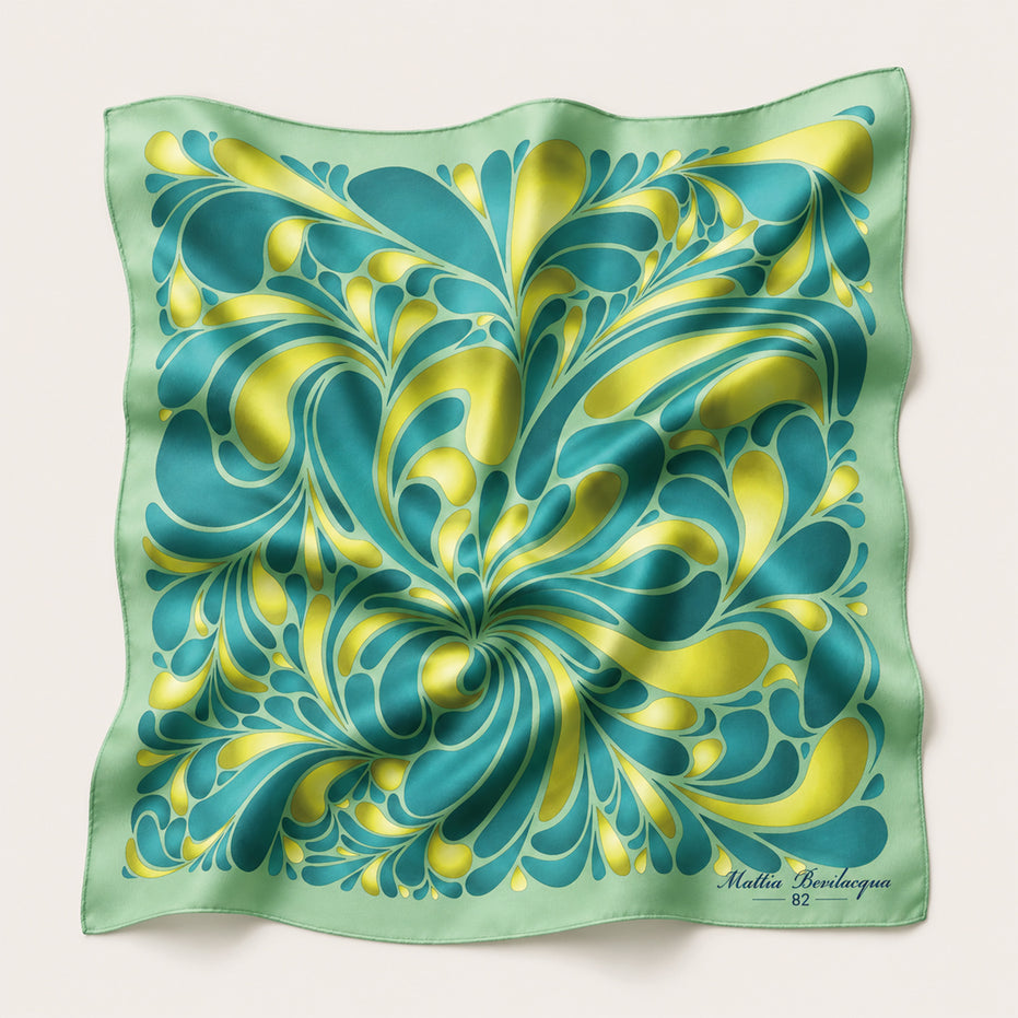 Foulard donna in pura seta – Stampa Frammenti