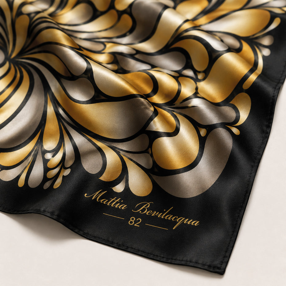 Foulard donna in pura seta – Stampa Frammenti