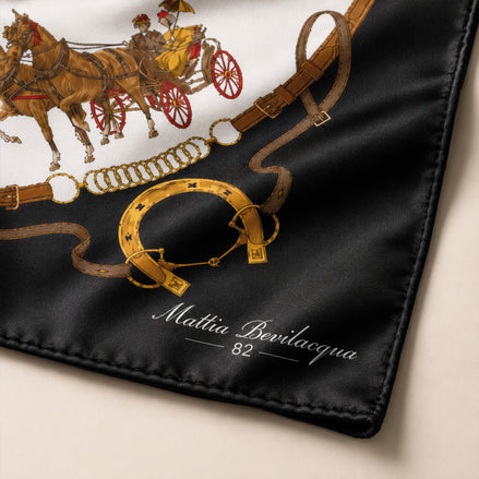 Foulard donna in pura seta – Stampa Horses