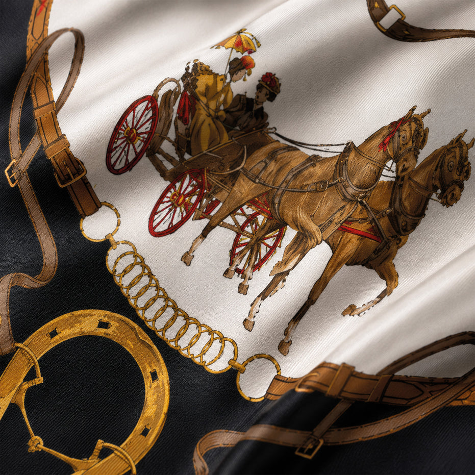 Foulard donna in pura seta – Stampa Horses
