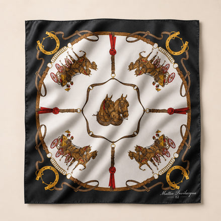 Foulard donna in pura seta – Stampa Horses