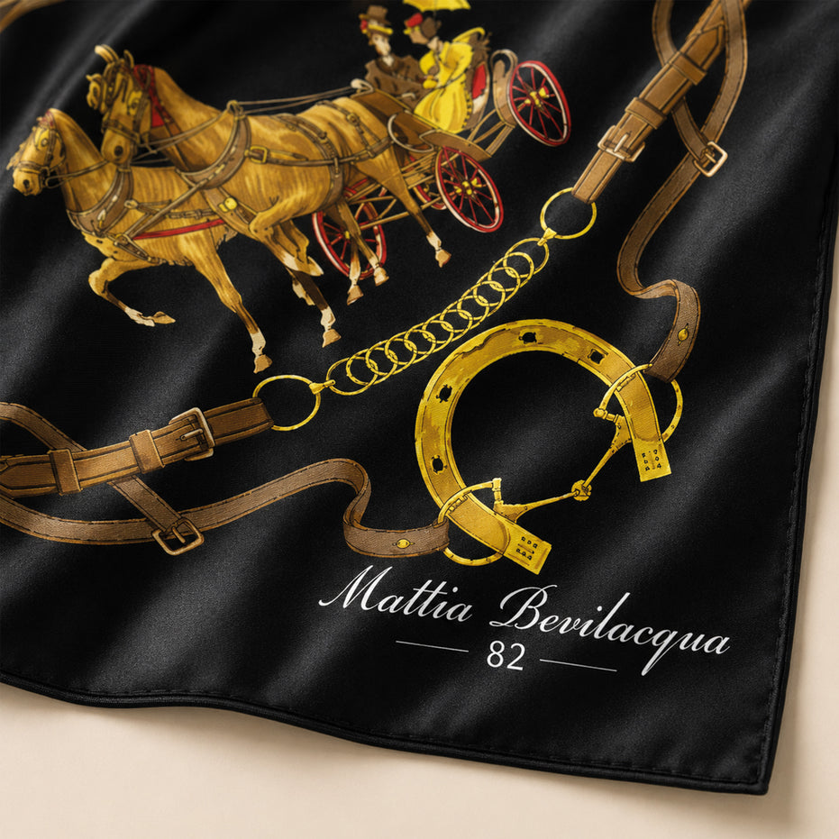Foulard donna in pura seta – Stampa Horses