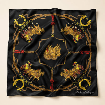 Foulard donna in pura seta – Stampa Horses