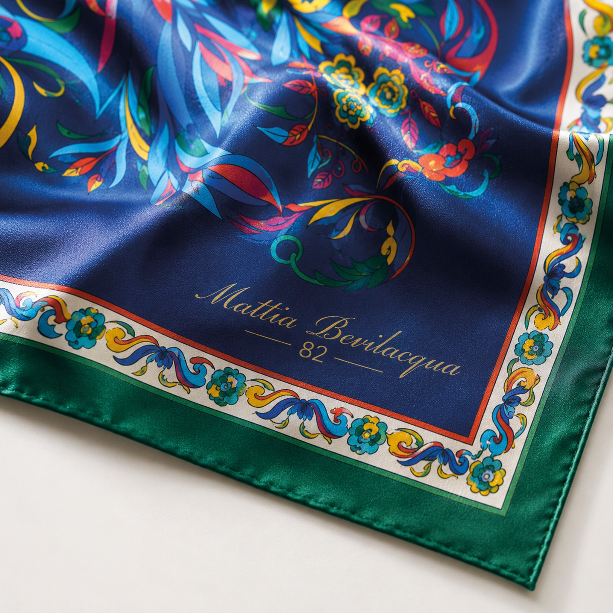 Foulard donna in pura seta – Stampa Labirinto Reale