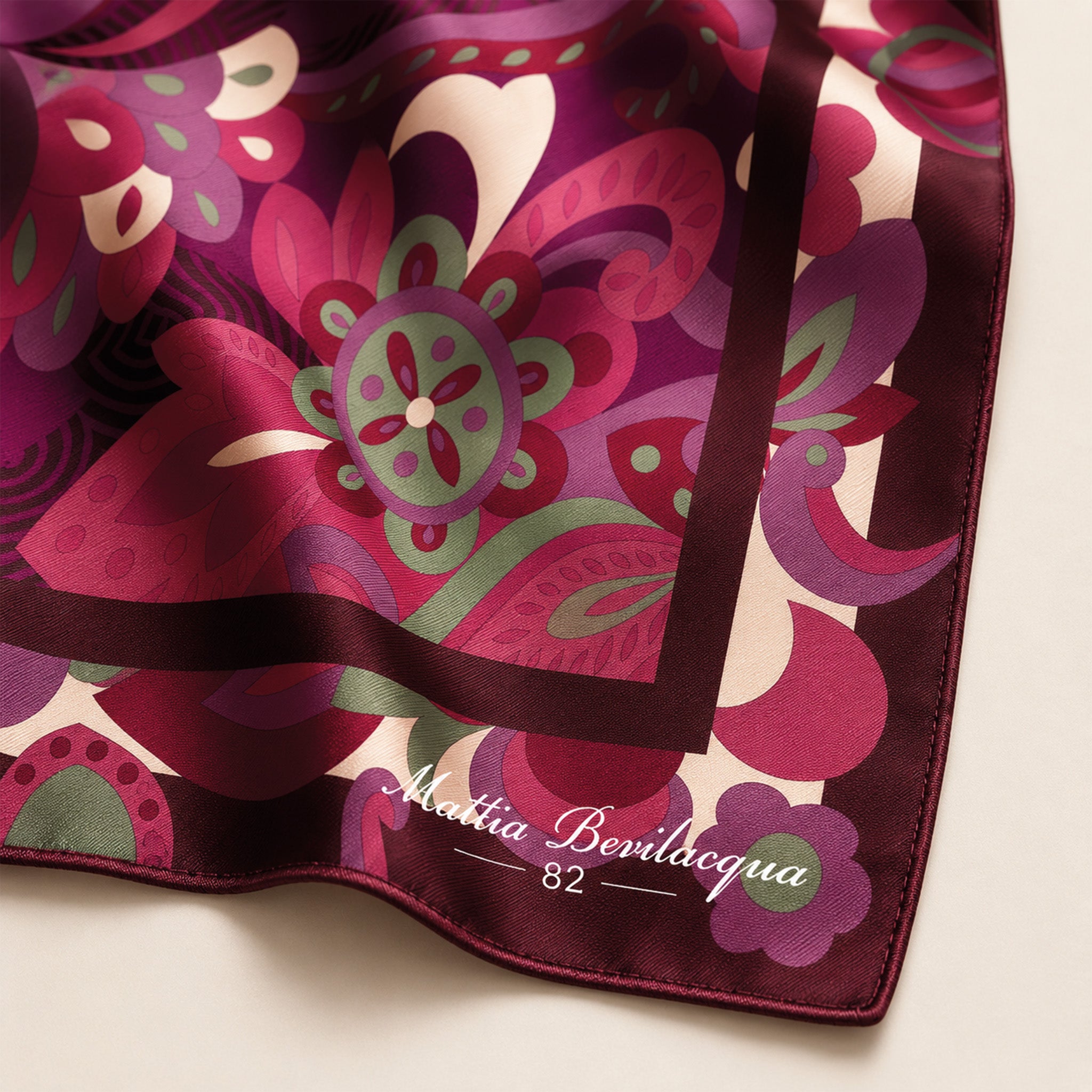 Foulard donna in pura seta – Stampa Paisley