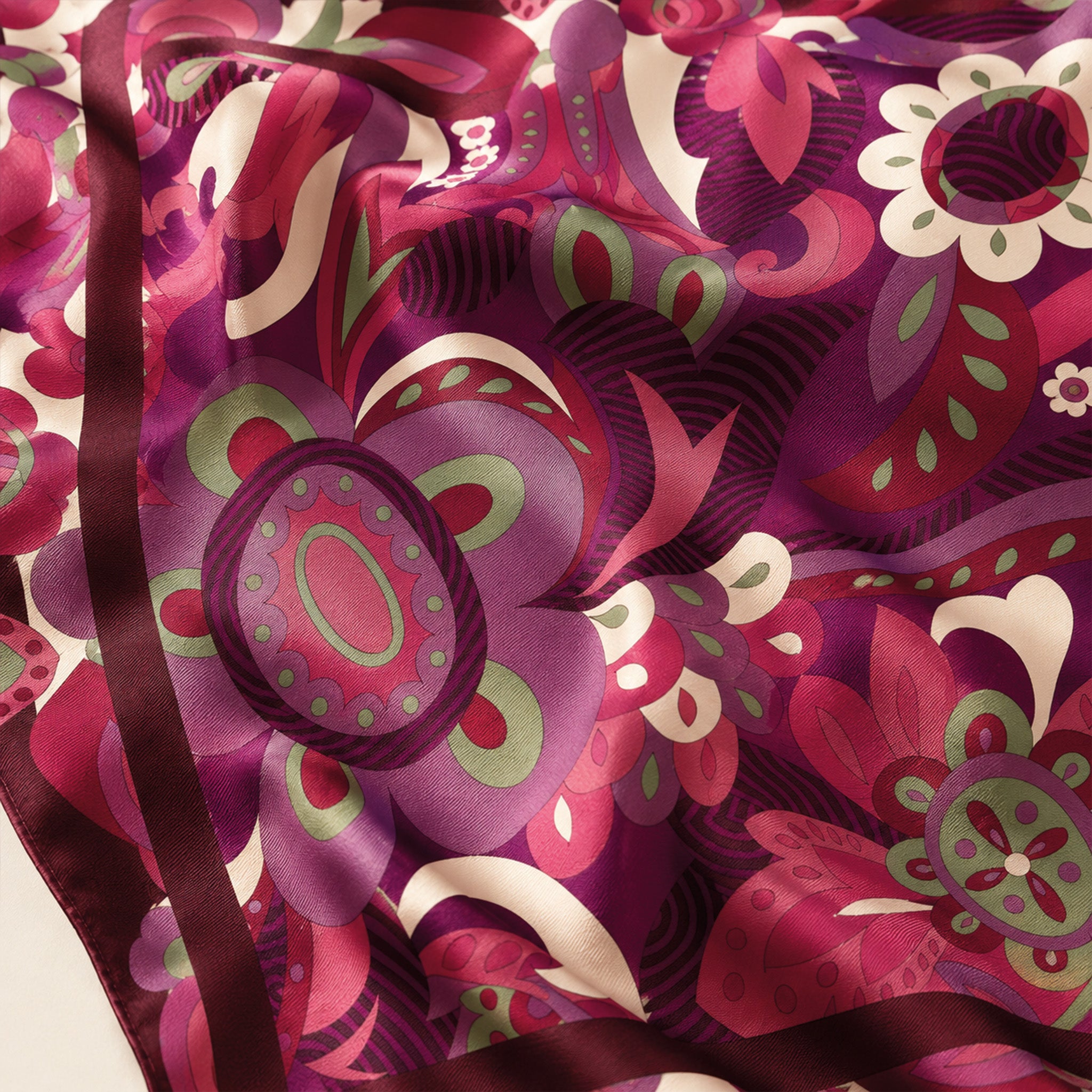 Foulard donna in pura seta – Stampa Paisley