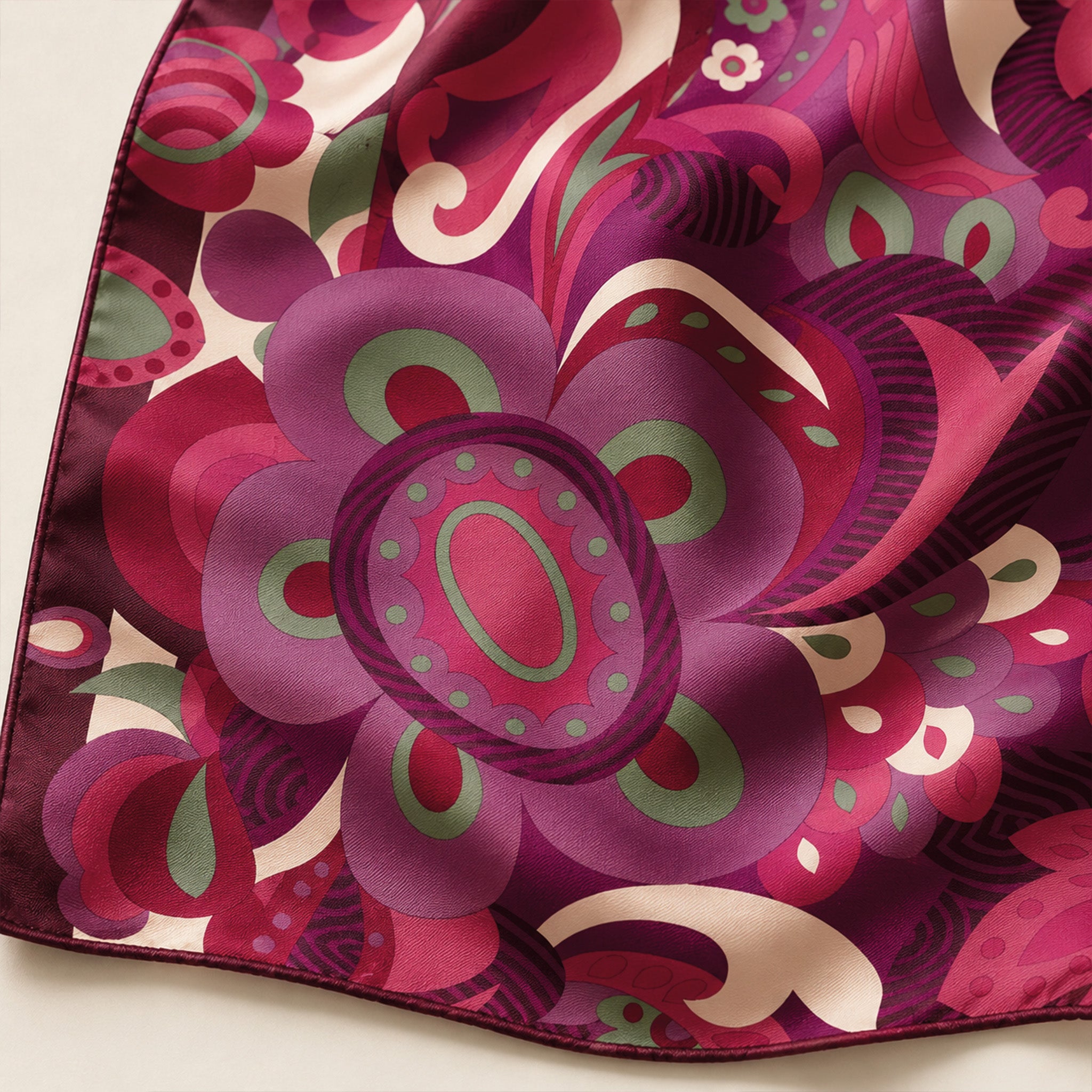 Foulard donna in pura seta – Stampa Paisley