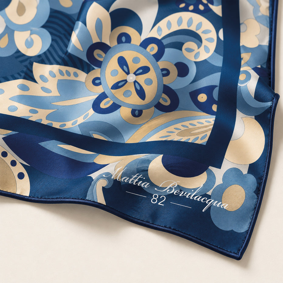 Foulard donna in pura seta – Stampa Paisley