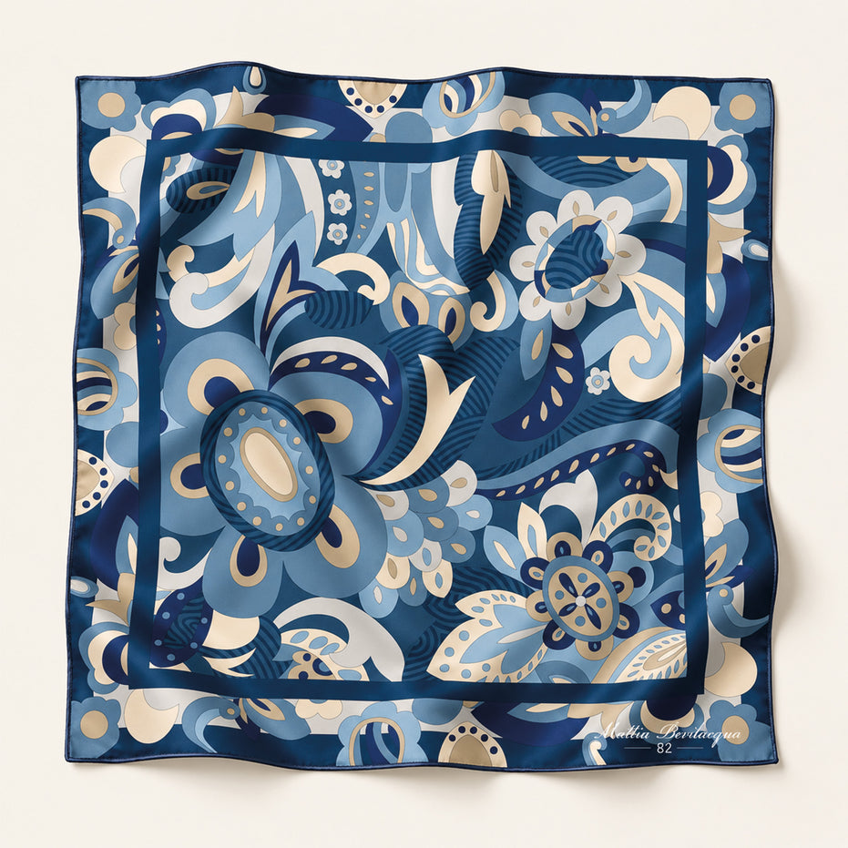 Foulard donna in pura seta – Stampa Paisley