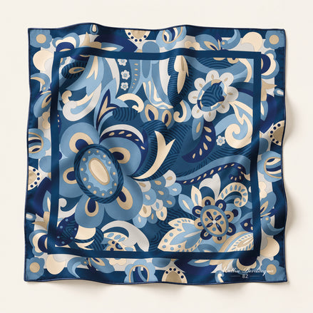 Foulard donna in pura seta – Stampa Paisley