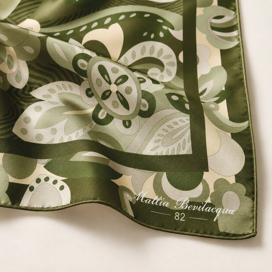 Foulard donna in pura seta – Stampa Paisley