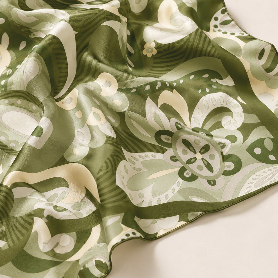 Foulard donna in pura seta – Stampa Paisley