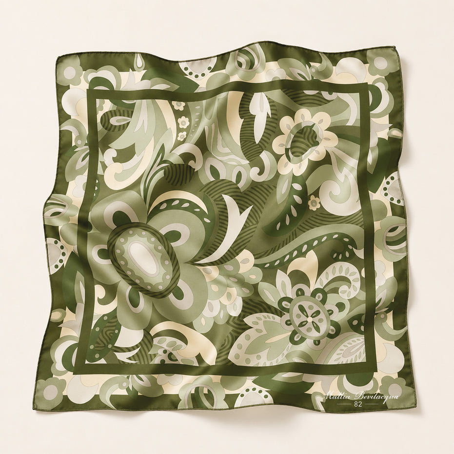 Foulard donna in pura seta – Stampa Paisley