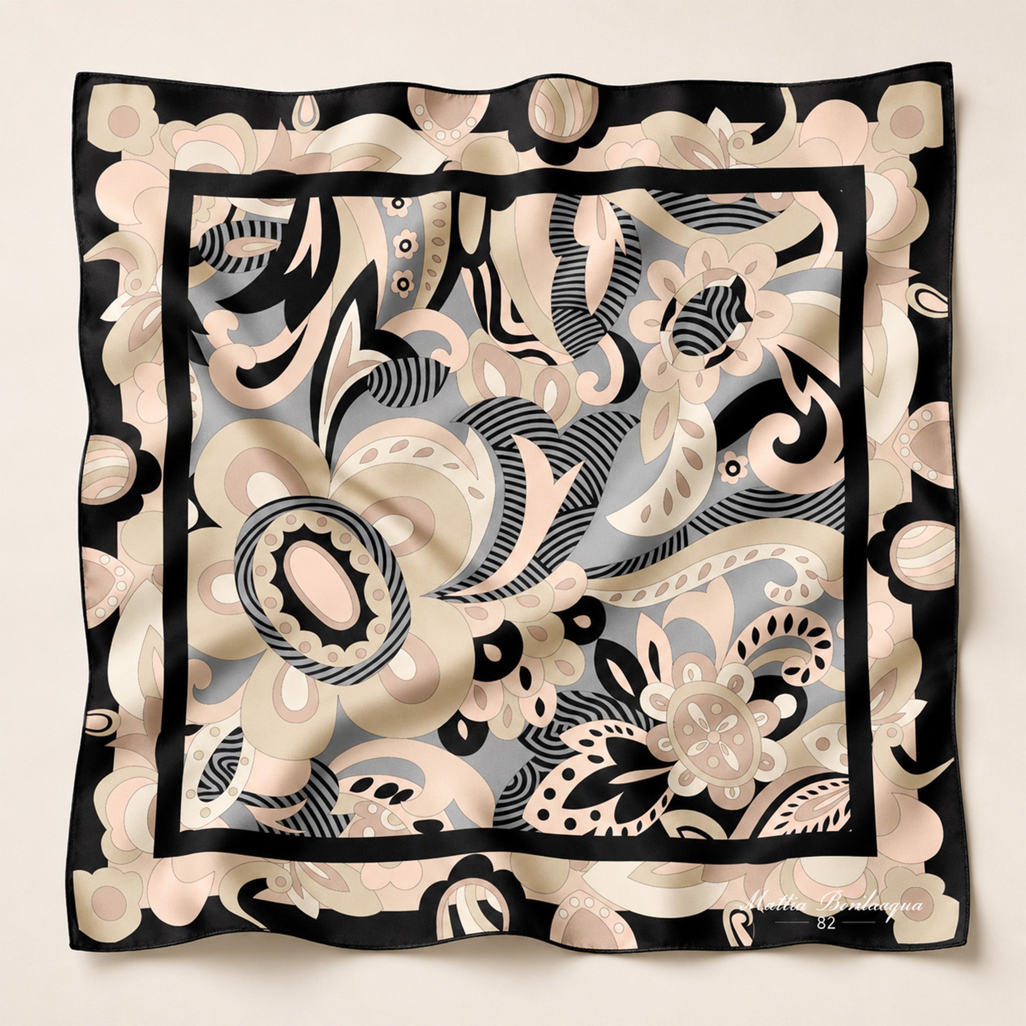 Foulard donna in pura seta – Stampa Paisley