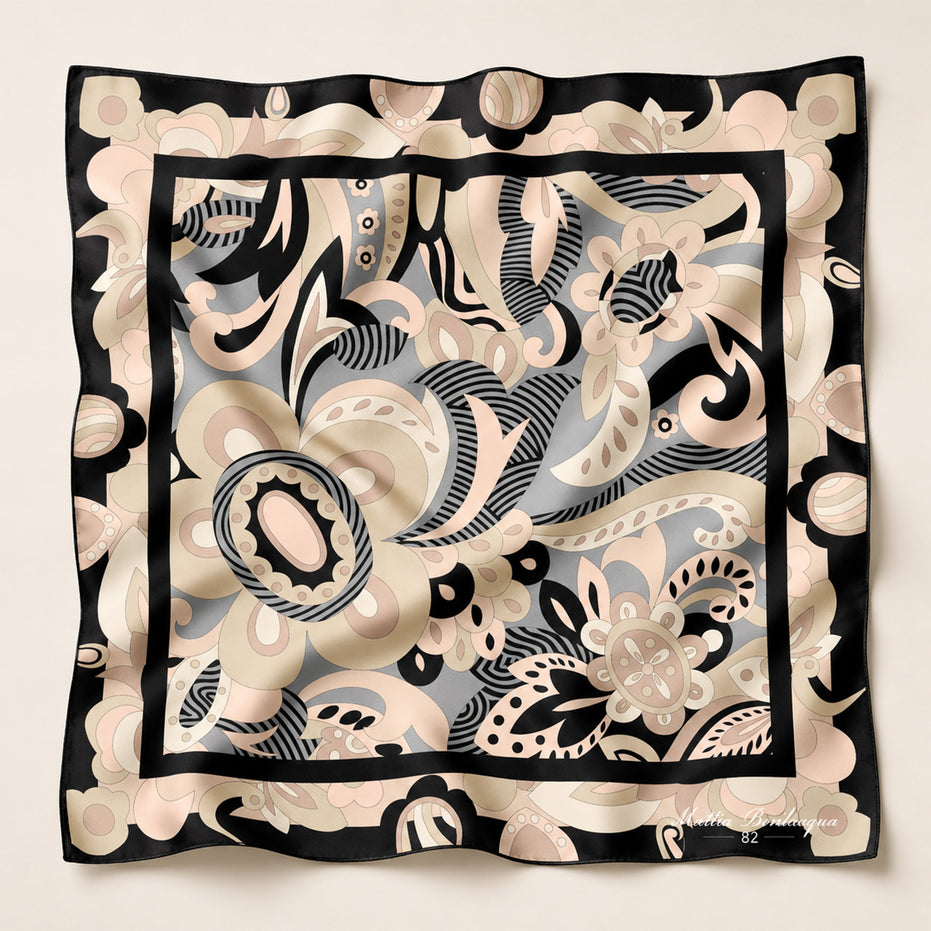Foulard donna in pura seta – Stampa Paisley