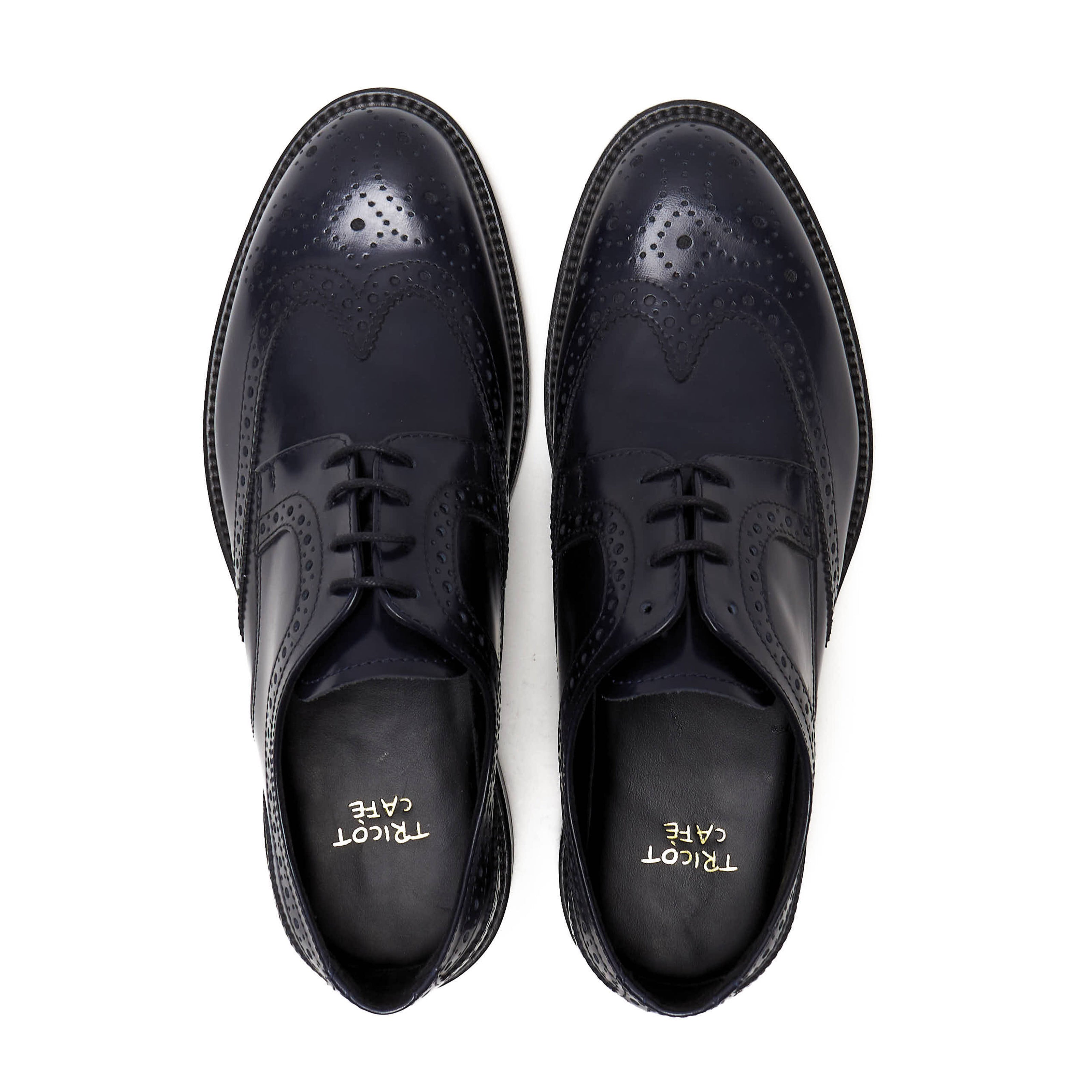Scarpe - Derby brogue da uomo in vitello spazzolato ricamato