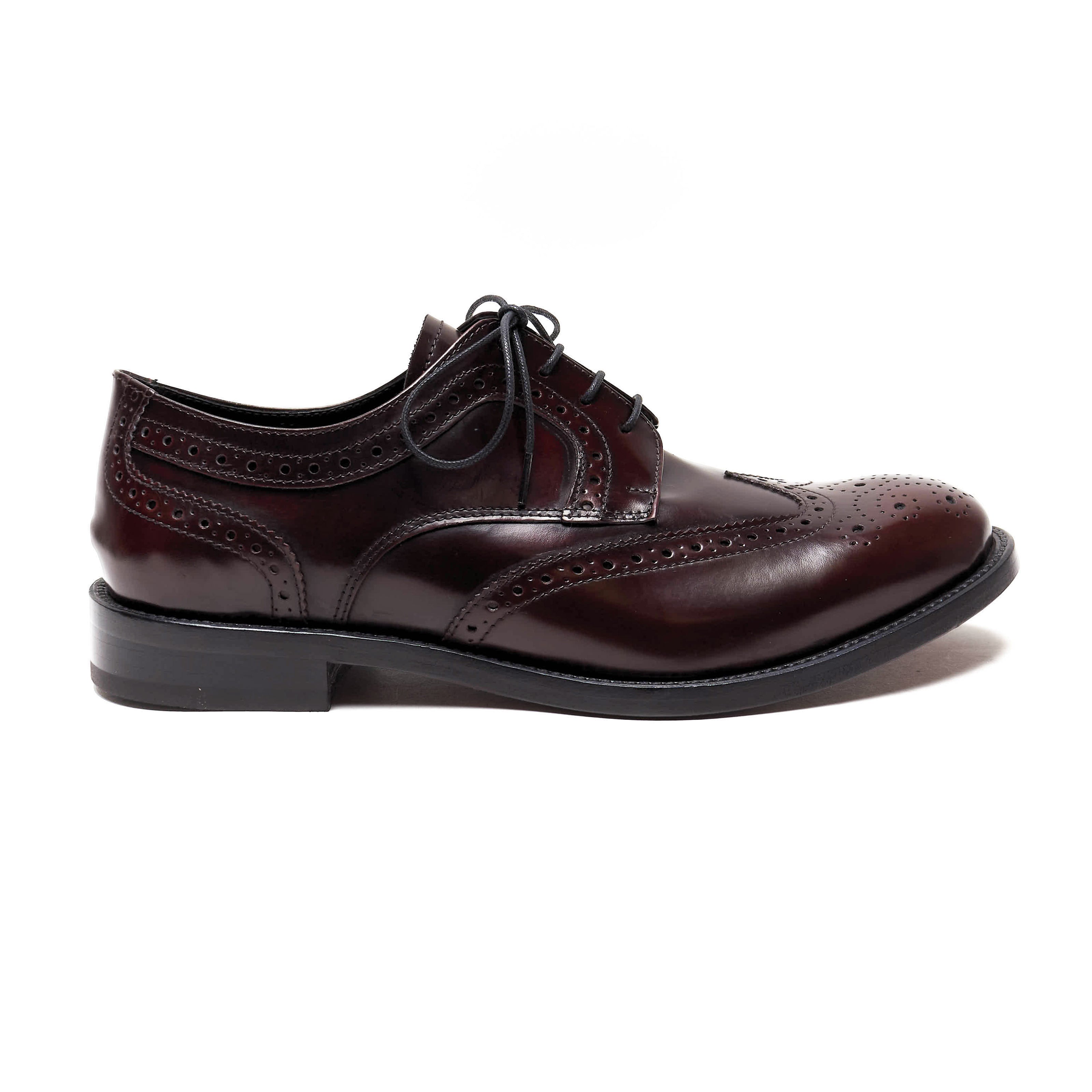 Scarpe - Derby brogue da uomo in vitello spazzolato ricamato