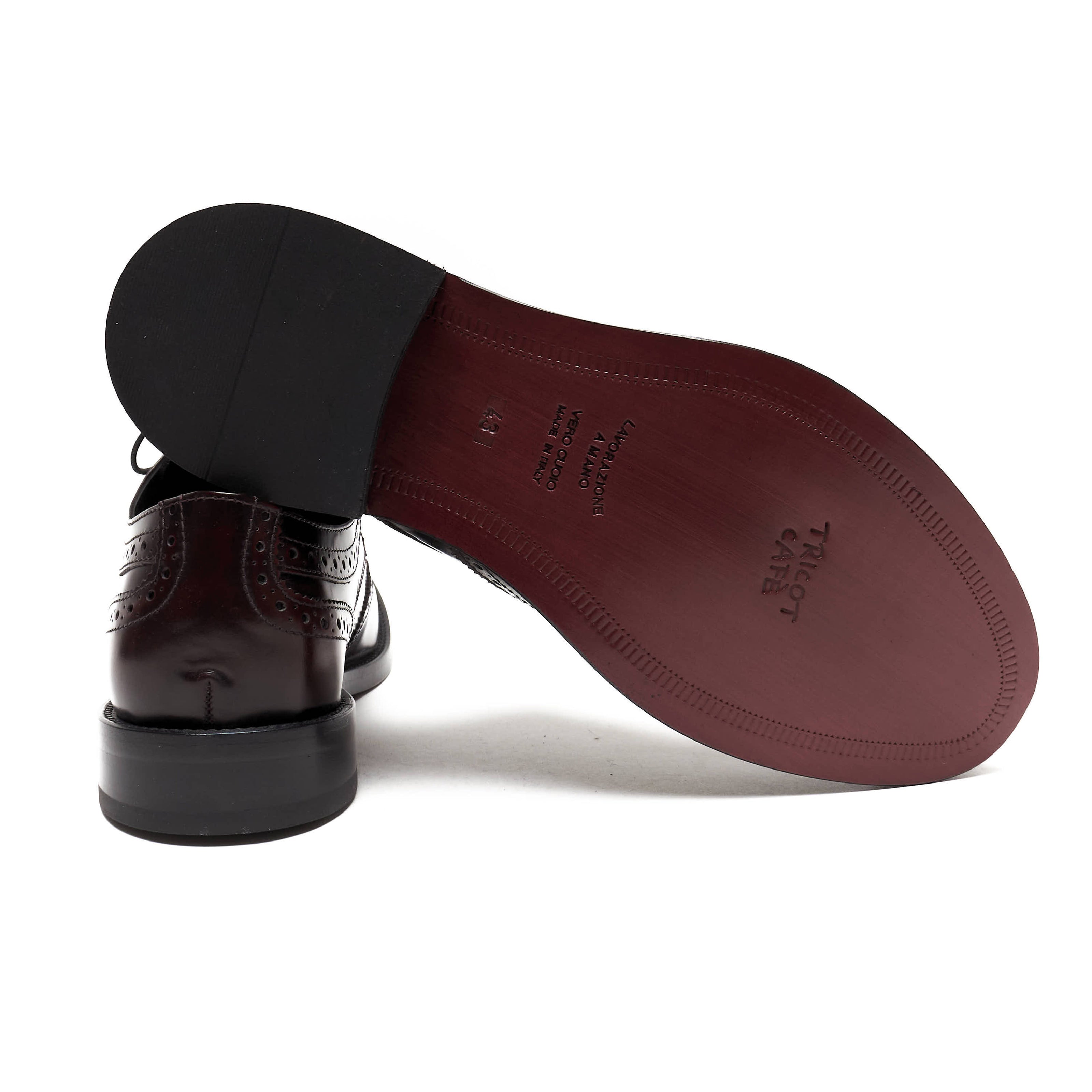 Scarpe - Derby brogue da uomo in vitello spazzolato ricamato