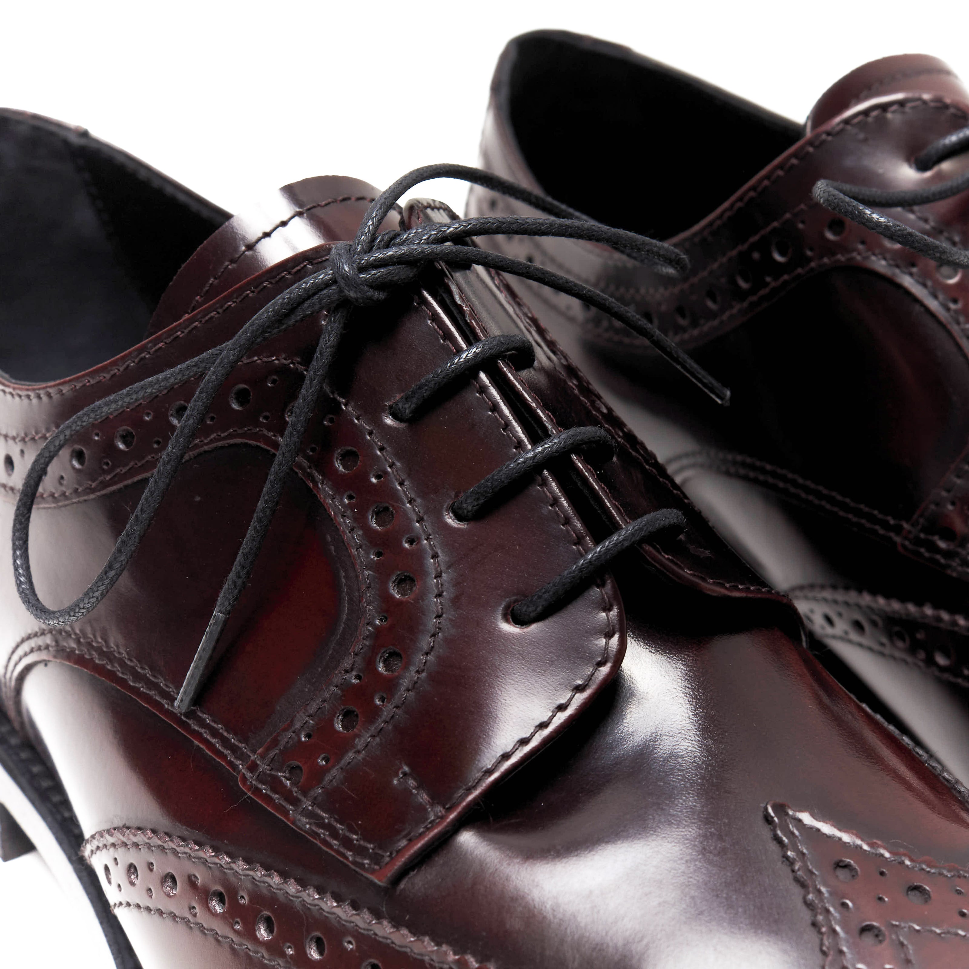 Scarpe - Derby brogue da uomo in vitello spazzolato ricamato