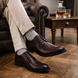 Scarpe - Derby brogue da uomo in vitello spazzolato ricamato