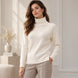 Maglia Donna in Lana e Cashmere con Collo a Cratere