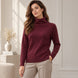Maglia Donna in Lana e Cashmere con Collo a Cratere