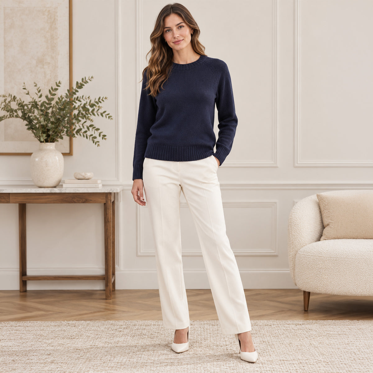 Maglia Donna Girocollo in Lana e Cashmere