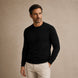 Maglione girocollo da uomo in lana extrafine merino – Finezza 12