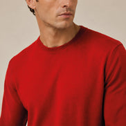 Maglione girocollo da uomo in 100% Lana Merino Superfine – Finezza 18