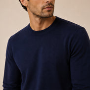 Maglione girocollo da uomo in 100% Lana Merino Superfine – Finezza 18