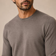 Maglione girocollo da uomo in 100% Lana Merino Superfine – Finezza 18