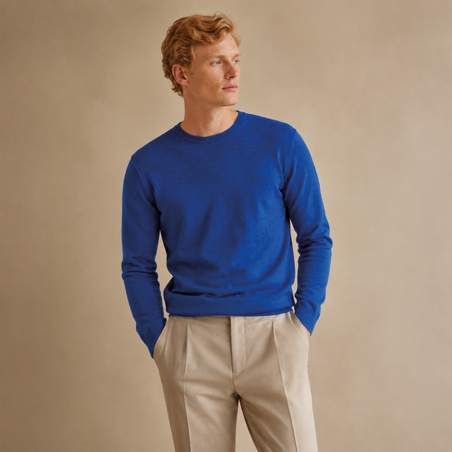 Maglione girocollo da uomo in lino biologico – Finezza 12