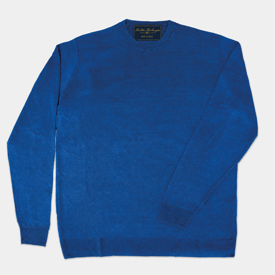 Maglione girocollo da uomo in lino biologico – Finezza 12