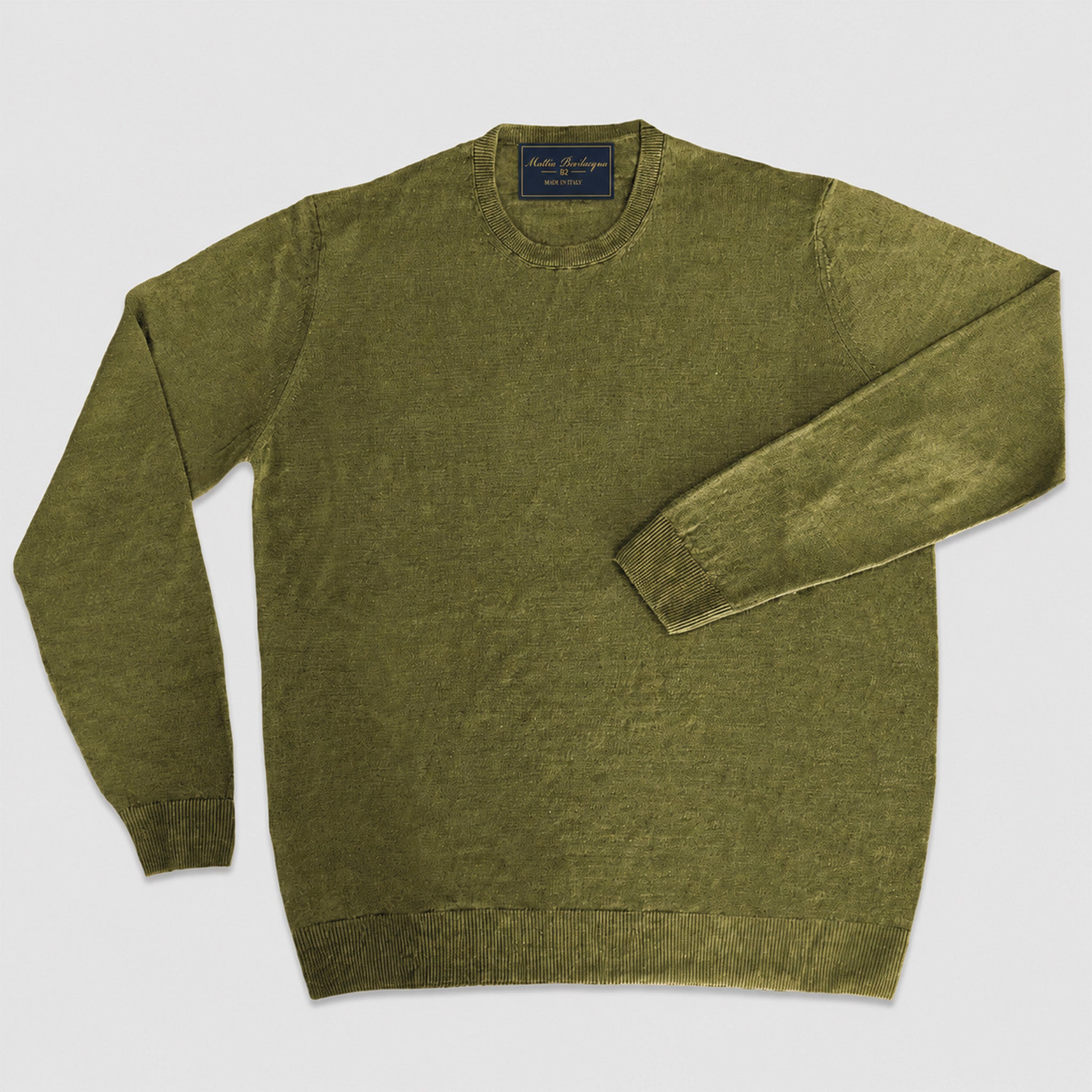 Maglione girocollo da uomo in lino biologico – Finezza 12