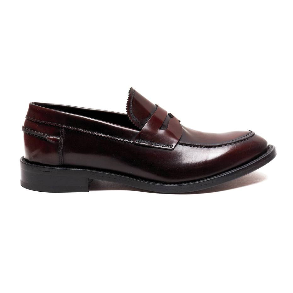 Scarpe - Mocassino penny loafer da uomo in vitello spazzolato