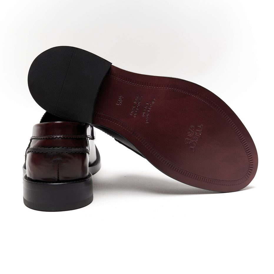 Scarpe - Mocassino penny loafer da uomo in vitello spazzolato