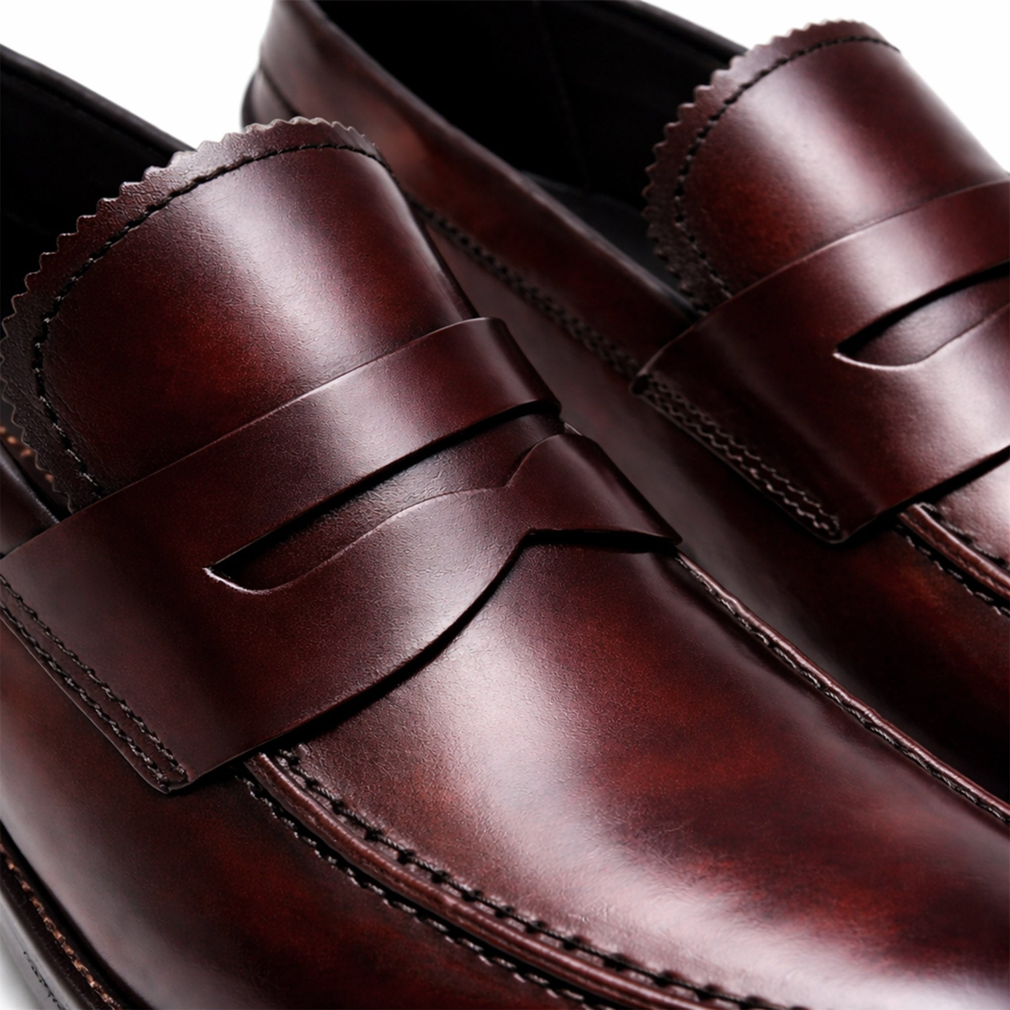 Scarpe - Mocassino penny loafer da uomo in vitello spazzolato