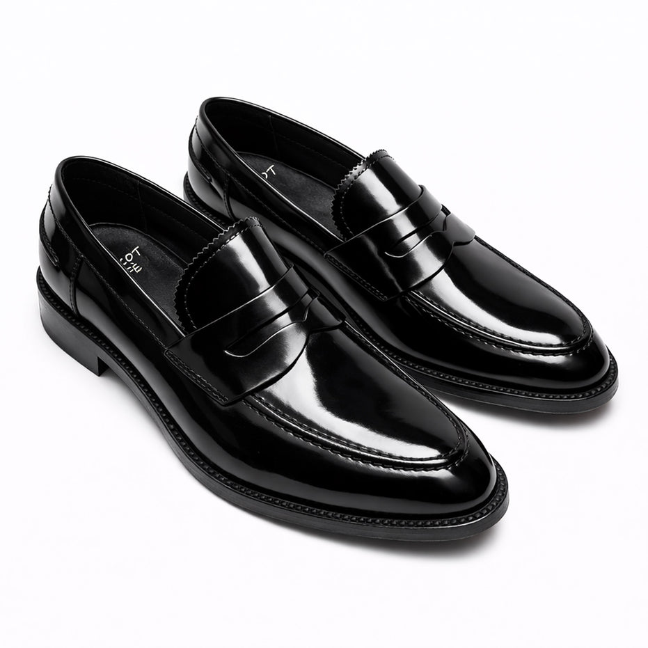 Scarpe - Mocassino penny loafer da uomo in vitello spazzolato