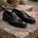 Scarpe - Mocassino penny loafer da uomo in vitello spazzolato