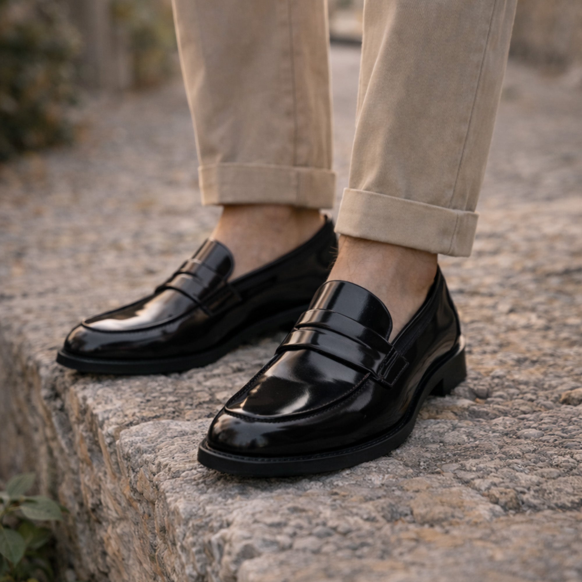 Scarpe - Mocassino penny loafer da uomo in vitello spazzolato