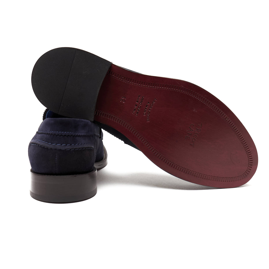 Scarpe Mocassino Penny Loafer da uomo scamosciate