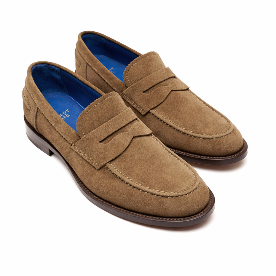 Scarpe Mocassino Penny Loafer da uomo scamosciate
