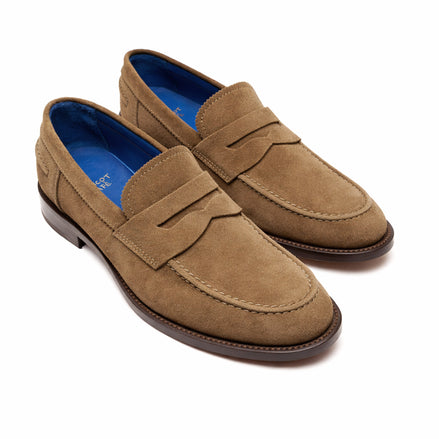 Scarpe Mocassino Penny Loafer da uomo scamosciate