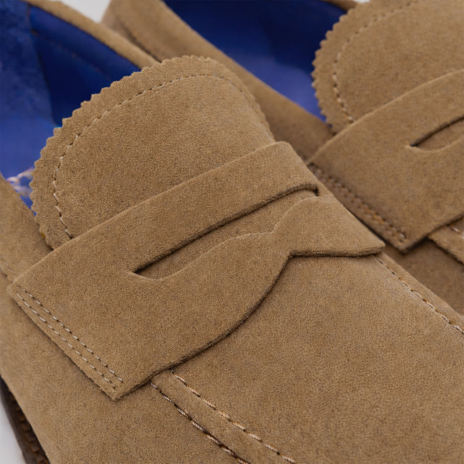 Scarpe Mocassino Penny Loafer da uomo scamosciate