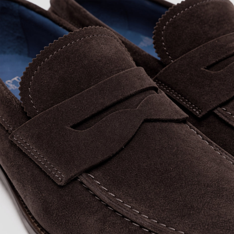 Scarpe Mocassino Penny Loafer da uomo scamosciate